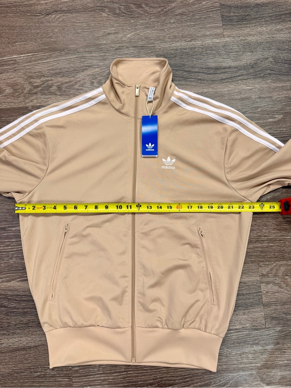 Adidas Originals Beckenbauer Track Jacket Beige Trefoil 3 Stripe NWT S - Picture 5 of 7